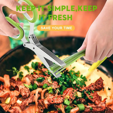 Multifunctional 05 Blade Vegetables Cutting Scissor