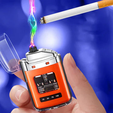 Rechargeable Dual Electric Arc Lighter with LED Display